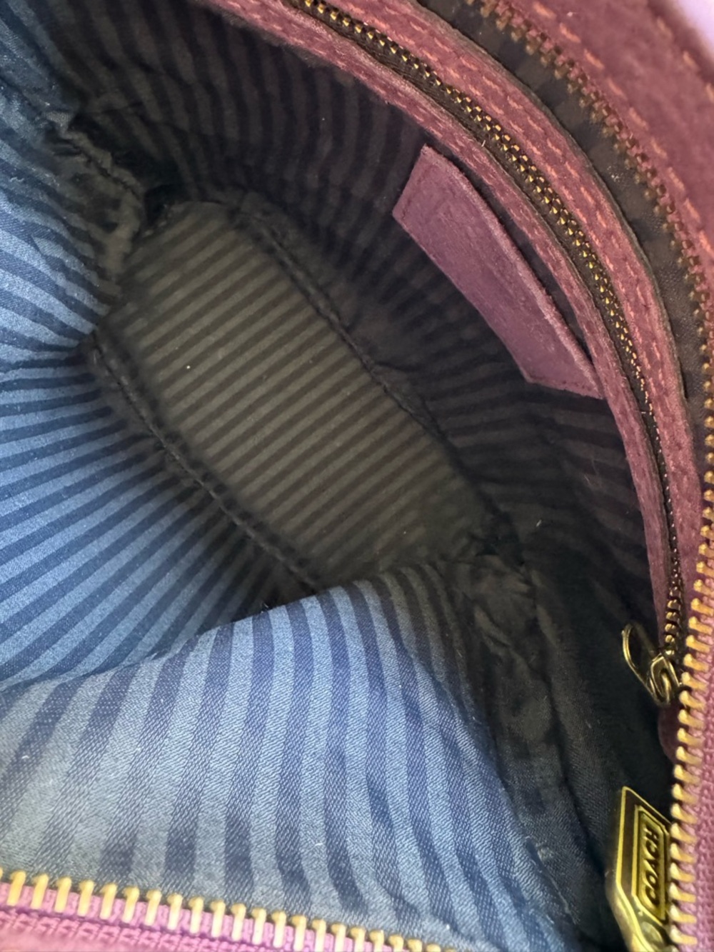 Rare Vintage Coach Grape 🍇 Purple💜 Nubuck Leather Bag From 1996 - Picture 11 of 11
